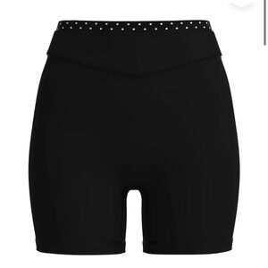 Liaison the label black/white polka dot sculpt shorts